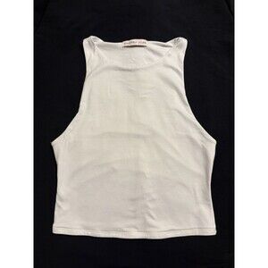 Sincerely Jules Cropped Tank White Womens Sz Small Y2K